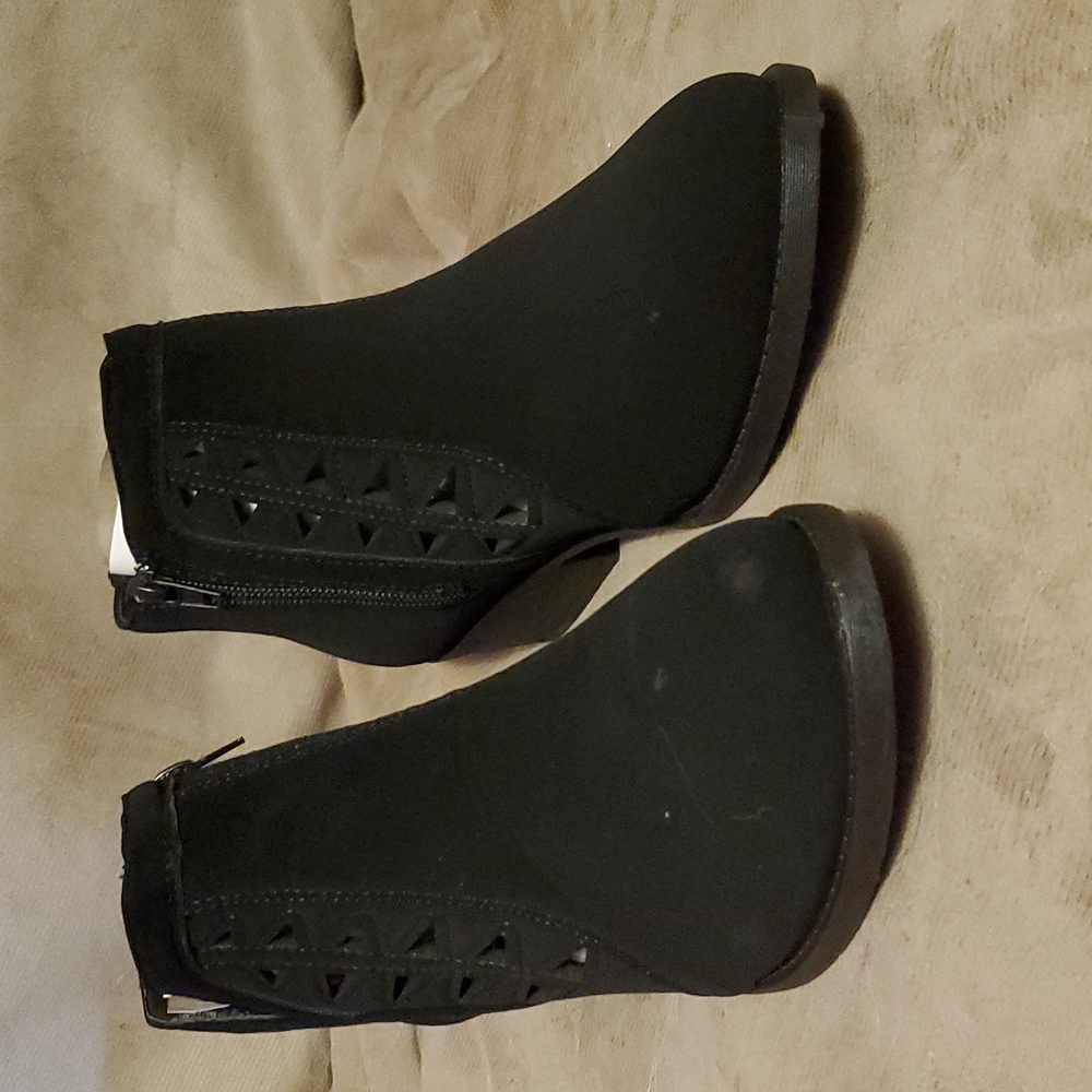 Black Cutout Booties